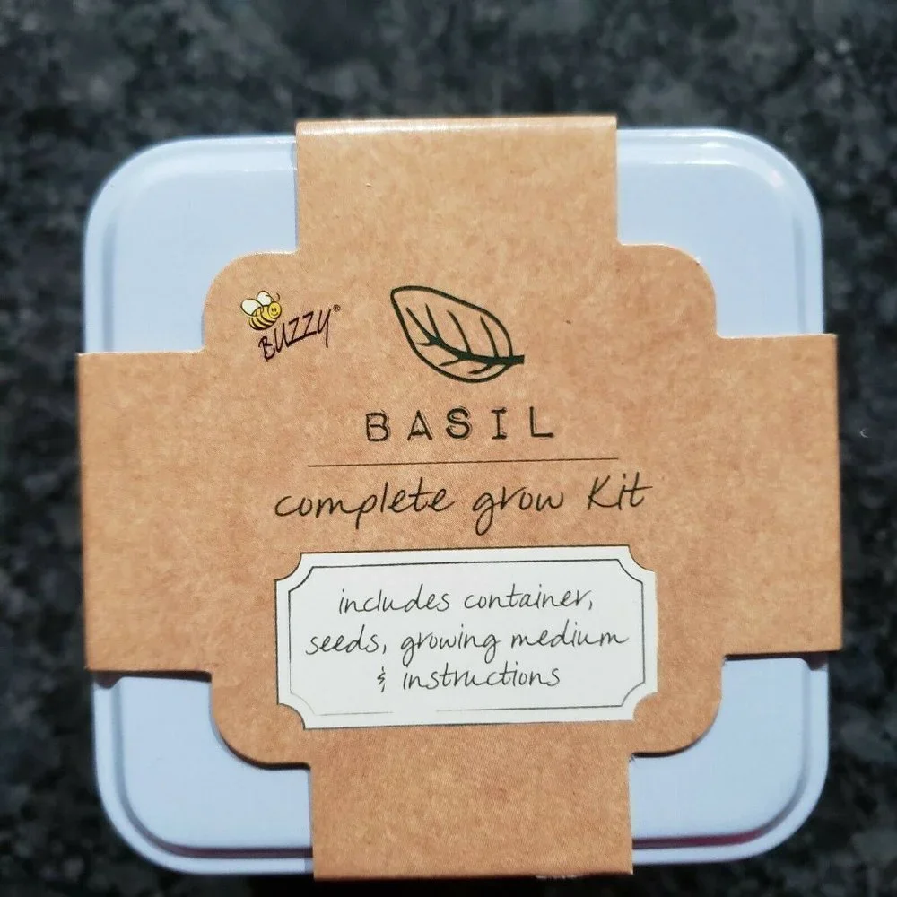 HERB Kit Basil With Love Grows Here Metal Sign - NWT